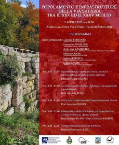 Popolamento e Infrastrutture della via Salaria tra il XXX e il XXXV miglio